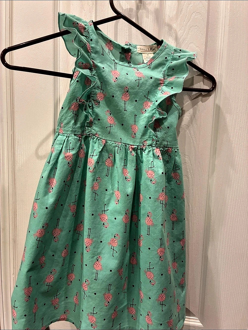 Emma & Jack Girls Size 5 Flamingo Print Dress Like New